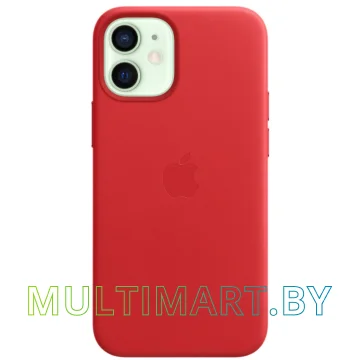 Чехол для телефона Apple MagSafe Leather Case для iPhone 12 mini (алый) картинка 3